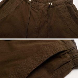vintage pleated baggy cargo pants   chic urban streetwear 3950
