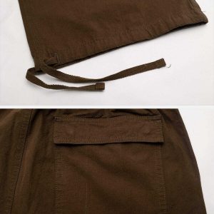 vintage pleated baggy cargo pants   chic urban streetwear 6097