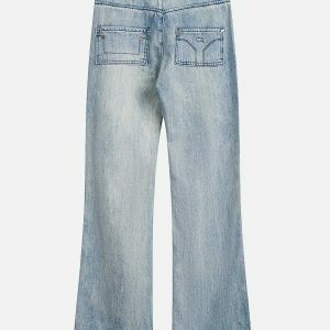 vintage pocket jeans sleek design & urban appeal 2656