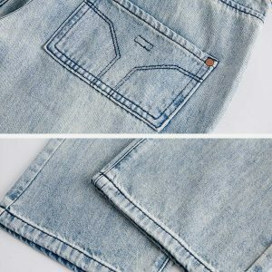 vintage pocket jeans sleek design & urban appeal 5671