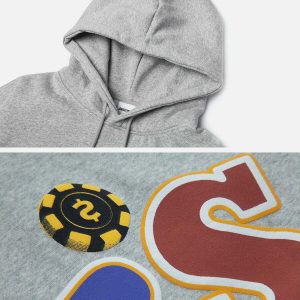 vintage print hoodie youthful & iconic streetwear essential 8168