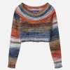 vintage rainbow sweater chic & colorful y2k vibe 8604