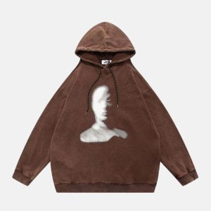vintage shadow hoodie washed look urban & chic appeal 4088