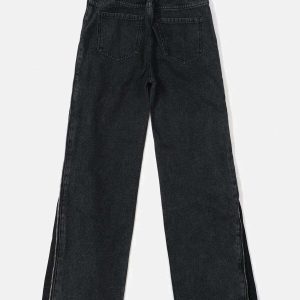 vintage side zip jeans sleek design & urban appeal 2900