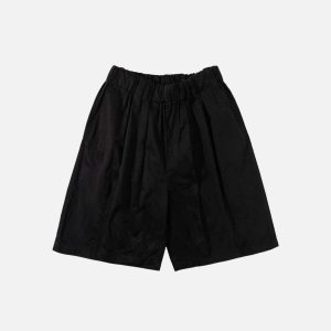 vintage solid shorts   chic minimalist streetwear staple 8339