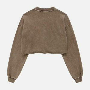 vintage solid washed sweatshirt   chic & timeless comfort 1520
