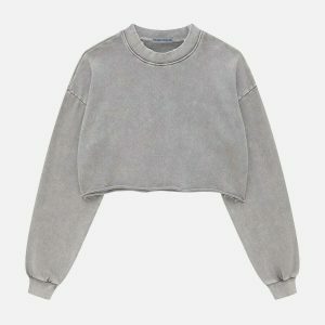 vintage solid washed sweatshirt   chic & timeless comfort 6507