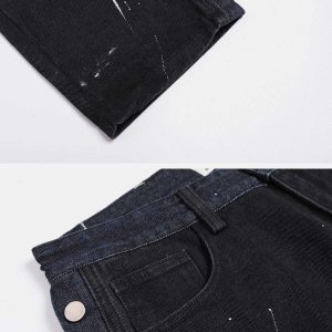 vintage splash ink jeans   edgy & crafted streetwear staple 6374