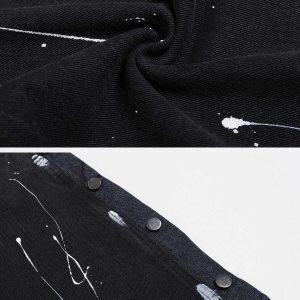 vintage splash ink jeans   edgy & crafted streetwear staple 7304