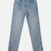 vintage split jeans with washed effect   edgy & youthful style 2026