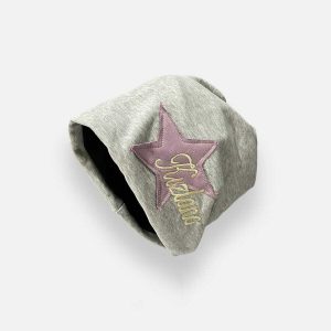 vintage star embroidered hat with raw edge   urban chic 7531
