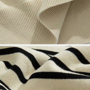 vintage stripe sweater   chic knit for urban style 6776