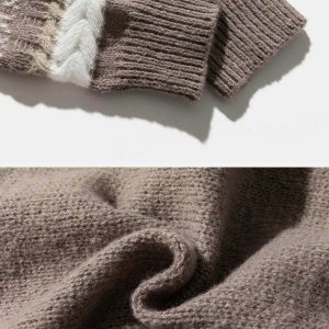 vintage stripe sweater crafted weave design urban appeal 1180