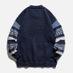 vintage stripe sweater crafted weave design urban appeal 6295
