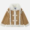 vintage suede plush coat   chic & luxurious y2k style 8053