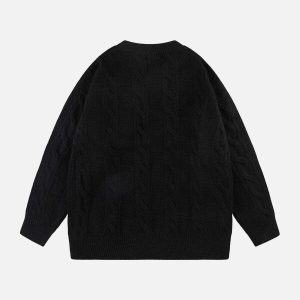 vintage tulip twist sweater chic knit design 5569