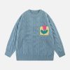 vintage tulip twist sweater chic knit design 5630