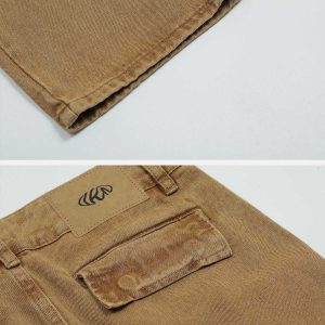 vintage wash jeans multi pocket design urban appeal 1511