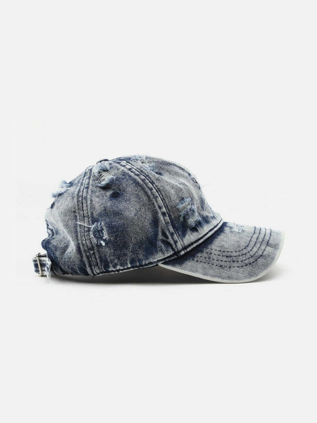 vintage washed cap with distressed fringe   urban chic 8450