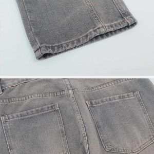 vintage washed straight jeans   chic & timeless appeal 4703