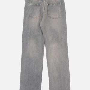 vintage washed straight jeans   chic & timeless appeal 6243