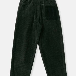 washed corduroy pants sleek straight fit & urban appeal 3609