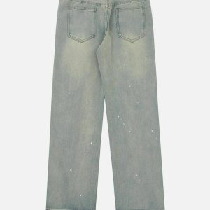 washed fringe jeans sleek straight cut urban appeal 5279