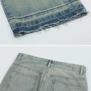 washed fringe jeans sleek straight cut urban appeal 8706