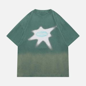 washed gradient graphic tee   dynamic urban style 6322