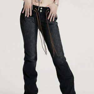 washed lace jeans slim fit   youthful old charm 2426