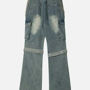 washed tie design jeans   youthful urban streetwear 6486