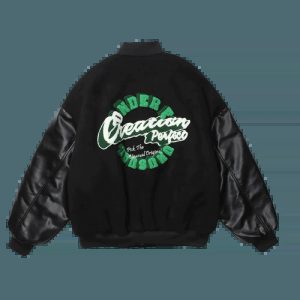 wonderful green jacket unusual & chic streetwear piece 3704