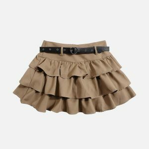 wrinkle skirt with wavy pattern   chic & edgy streetwear 3105