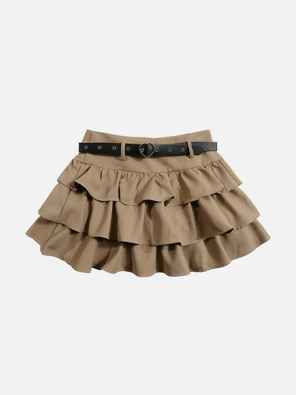 wrinkle skirt with wavy pattern   chic & edgy streetwear 3105