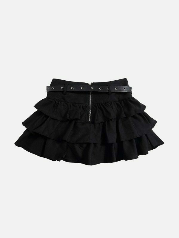 wrinkle skirt with wavy pattern   chic & edgy streetwear 4385