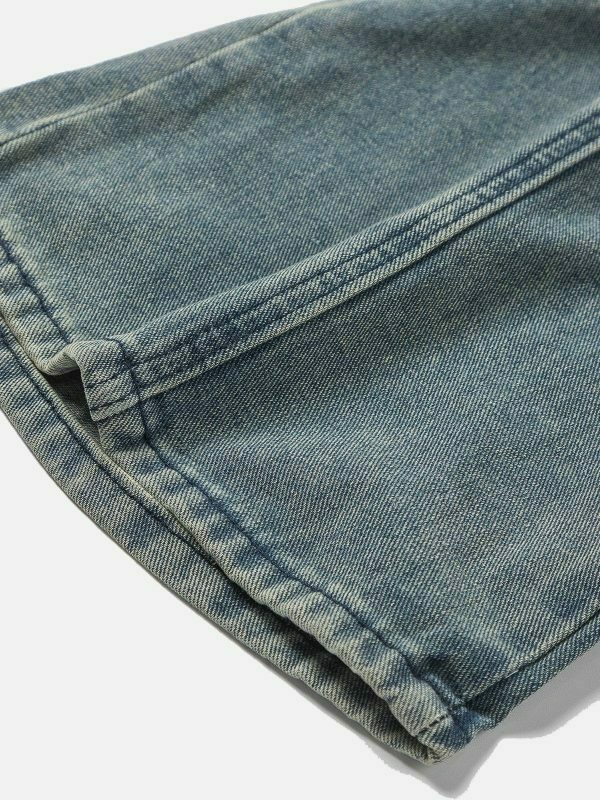wrinkle washed big pocket jeans   edgy & retro streetwear 4338