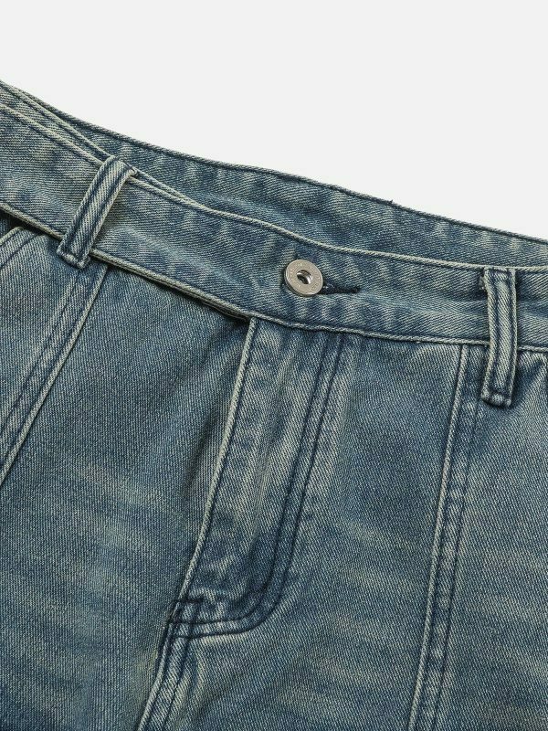 wrinkle washed big pocket jeans   edgy & retro streetwear 5192