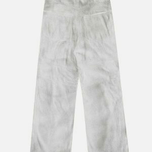 wrinkle washed straight leg jeans edgy & retro 1285