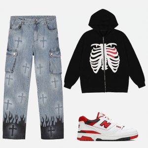 youthful 'my beating heart' zipper hoodie   streetwear icon 6921
