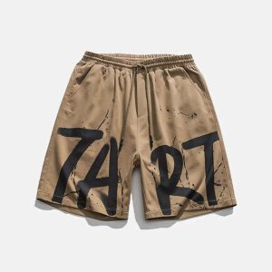 youthful 'tart' graffiti shorts dynamic streetwear design 2172