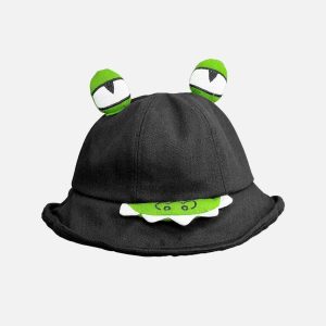 youthful 3d big eye cartoon hat   cute & trendy design 5408