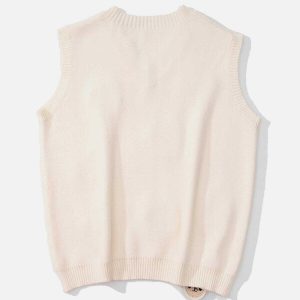 youthful 3d cartoon sweater vest   eclectic & trendy design 1274