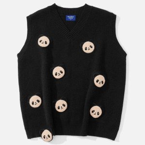 youthful 3d cartoon sweater vest   eclectic & trendy design 2735