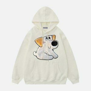 youthful 3d dog hoodie   embroidered urban streetwear 5241