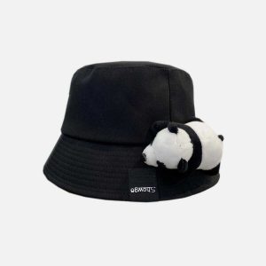 youthful 3d panda hat cartoon inspired cute accessory 7973