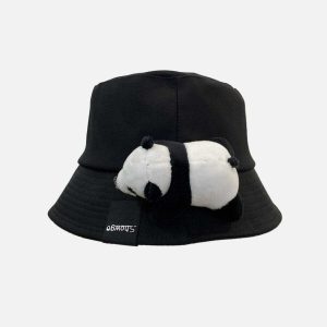 youthful 3d panda hat cartoon inspired cute accessory 8726
