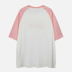 youthful 4d letter print tee with towel embroidery 6957