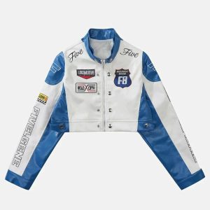 youthful ambition motorcycle crop jacket   edgy streetwear icon 5913
