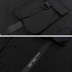 youthful asymmetric pocket shirts   sleek & trending design 8873