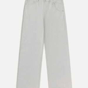 youthful asymmetrical waist jeans   chic y2k streetwear 4108